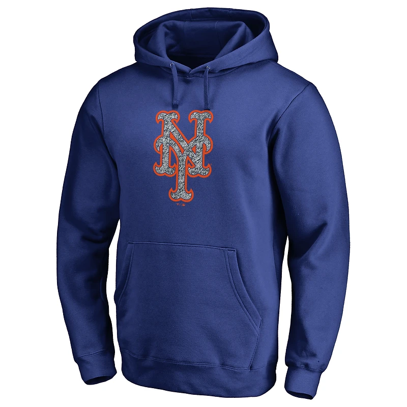 Men's Royal New York Mets Static Logo Pullover Hoodie