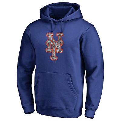 Men's Royal New York Mets Static Logo Pullover Hoodie