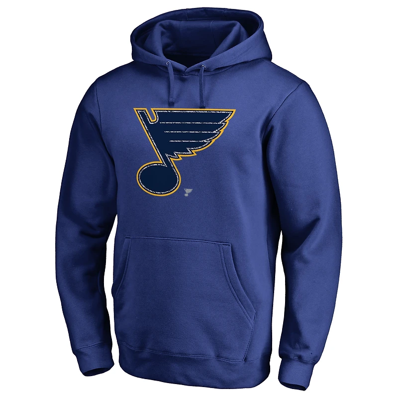 Men's Royal St. Louis Blues Static Logo Pullover Hoodie