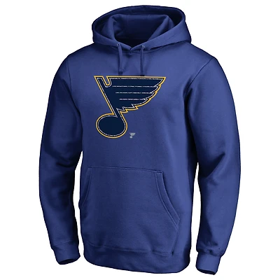 Men's Royal St. Louis Blues Static Logo Pullover Hoodie