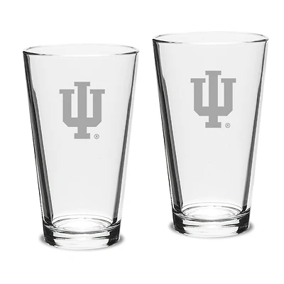 Indiana Hoosiers Set of 2 Pub Mixing Glasses
