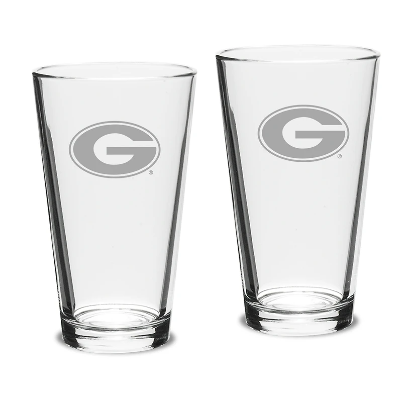 Georgia Bulldogs Set of 2 Pub Mixing Glasses