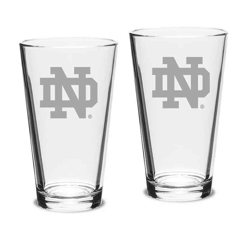 Notre Dame Fighting Irish Set of 2 Logo Pub Mixing Glasses