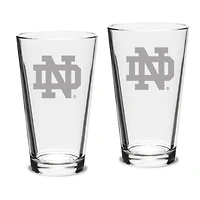 Notre Dame Fighting Irish Set of 2 Logo Pub Mixing Glasses