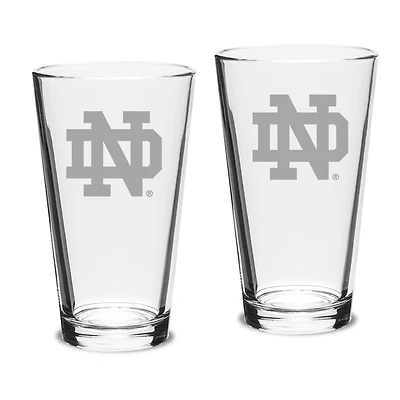 Notre Dame Fighting Irish Set of 2 Logo Pub Mixing Glasses