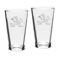 Notre Dame Fighting Irish Set of 2 Leprechaun Pub Mixing Glasses