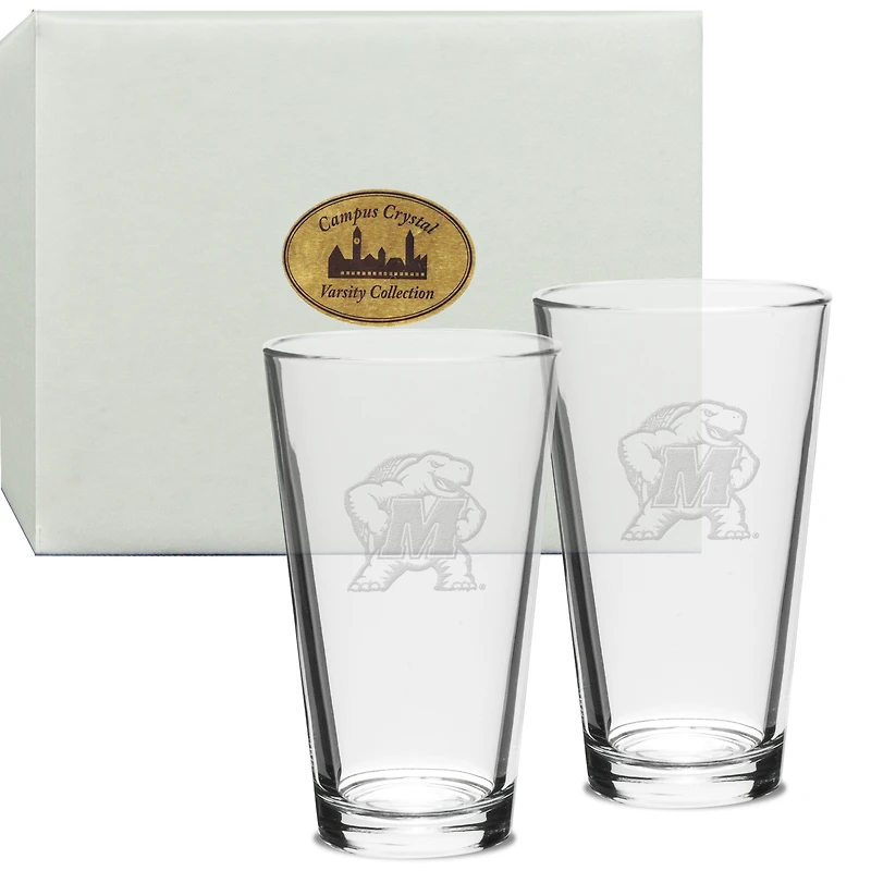 Maryland Terrapins Set of 2 Pub Mixing Glasses
