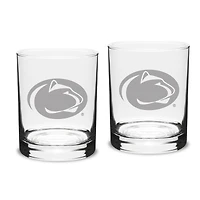 Penn State Nittany Lions Set of 2 Traditional Double Old Fashioned Glasses