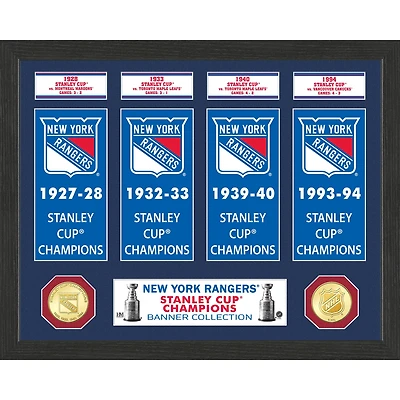 Highland Mint New York Rangers 15" x 12" Stanley Cup Banner Collection Photo Mint