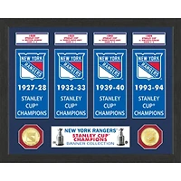 Highland Mint New York Rangers 15" x 12" Stanley Cup Banner Collection Photo Mint