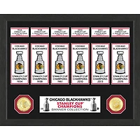 Highland Mint Chicago Blackhawks 15" x 12" Stanley Cup Banner Collection Photo Mint