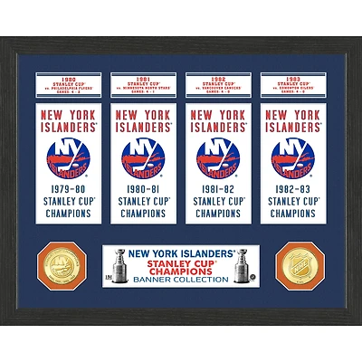 Highland Mint New York Islanders 15" x 12" Stanley Cup Banner Collection Photo Mint
