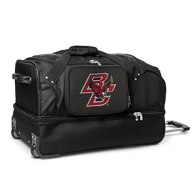 MOJO Boston College Eagles Black 27'' 2-Wheel Drop Bottom Rolling Duffel Bag