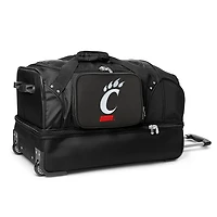 MOJO Cincinnati Bearcats Black 27'' 2-Wheel Drop Bottom Rolling Duffel Bag