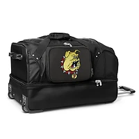 MOJO Ferris State Bulldogs Black 27'' 2-Wheel Drop Bottom Rolling Duffel Bag