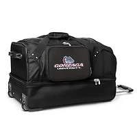 MOJO Gonzaga Bulldogs Black 27'' 2-Wheel Drop Bottom Rolling Duffel Bag