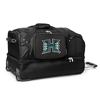 MOJO Hawaii Warriors Black 27'' 2-Wheel Drop Bottom Rolling Duffel Bag