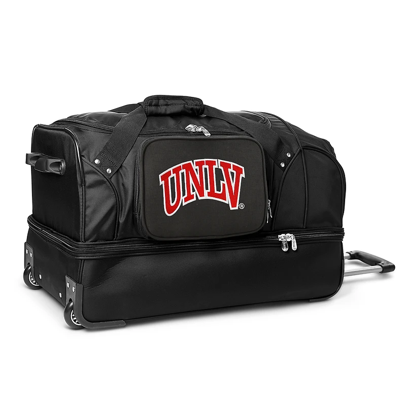 MOJO UNLV Rebels Black 27'' 2-Wheel Drop Bottom Rolling Duffel Bag