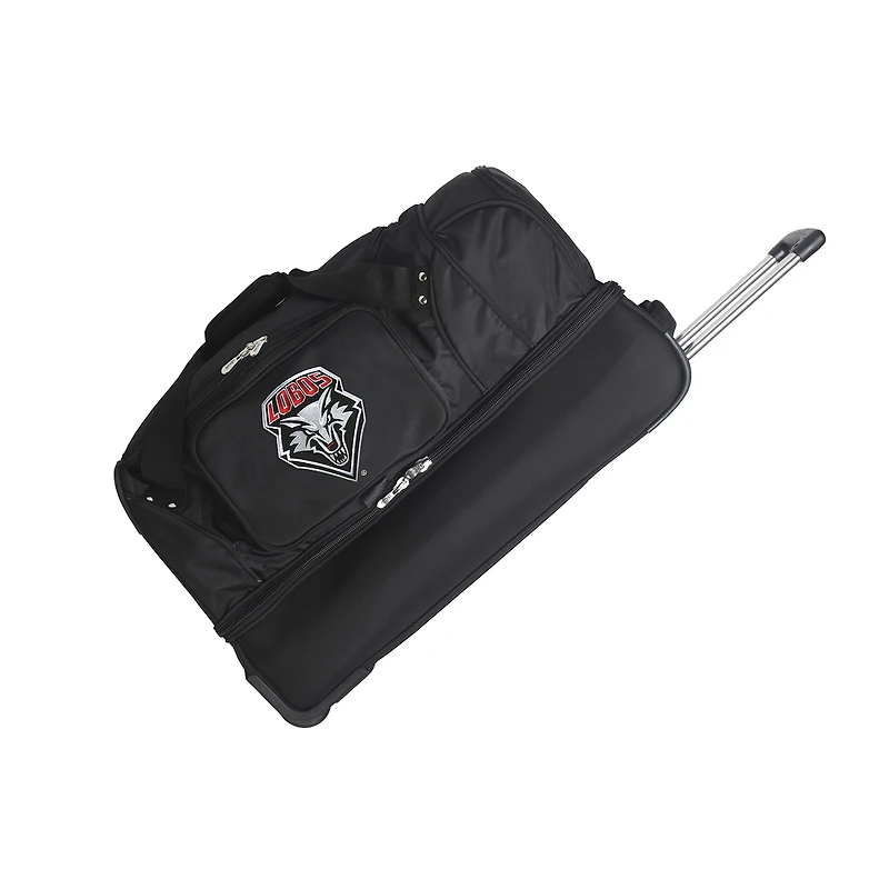 MOJO New Mexico Lobos Black 27'' 2-Wheel Drop Bottom Rolling Duffel Bag