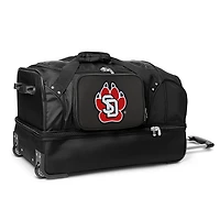 MOJO South Dakota Coyotes Black 27'' 2-Wheel Drop Bottom Rolling Duffel Bag