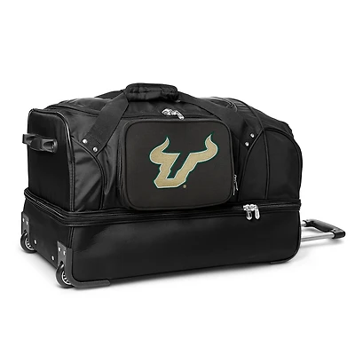 MOJO South Florida Bulls Black 27'' 2-Wheel Drop Bottom Rolling Duffel Bag