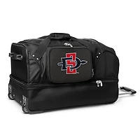 MOJO San Diego State Aztecs Black 27'' 2-Wheel Drop Bottom Rolling Duffel Bag