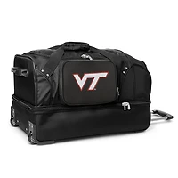 MOJO Virginia Tech Hokies Black 27'' 2-Wheel Drop Bottom Rolling Duffel Bag