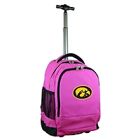 MOJO Pink Iowa Hawkeyes 19'' Premium Wheeled Backpack