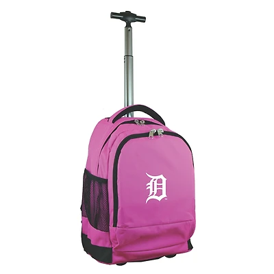 MOJO Pink Detroit Tigers 19'' Premium Wheeled Backpack