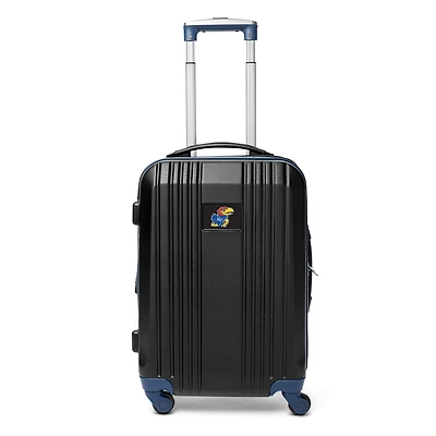 MOJO Navy Kansas Jayhawks 21" Hardcase Two-Tone Spinner Carry-On