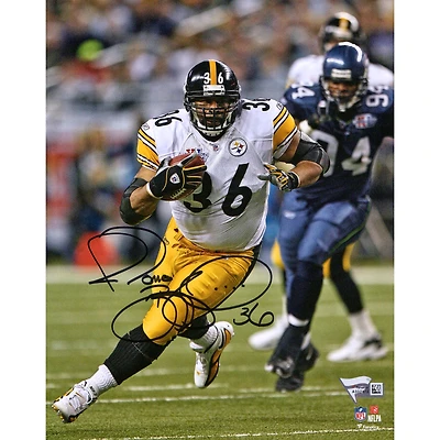 Jerome Bettis Pittsburgh Steelers Autographed 8" x 10" White Running Photograph