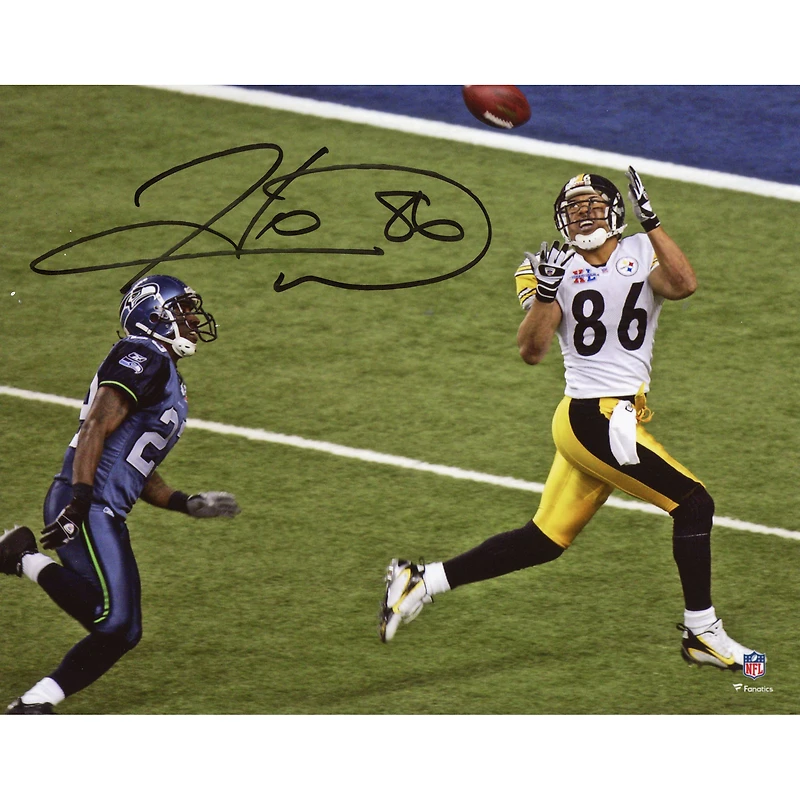 Hines Ward Pittsburgh Steelers Autographed 8" x 10" SB XL Catch Photograph