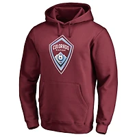 Men's Burgundy Colorado Rapids Primary Logo Fitted Pullover Hoodie