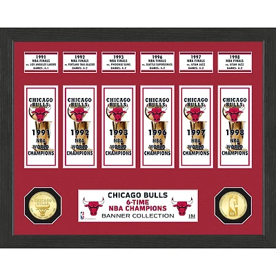 Highland Mint Chicago Bulls 15" x 12" Banner Bronze Coin Photo Mint