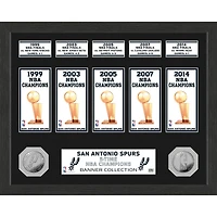 Highland Mint San Antonio Spurs 15" x 12" Banner Minted Coin Photo Mint