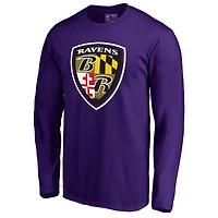 Men's Purple Baltimore Ravens Hometown Collection Long Sleeve T-Shirt