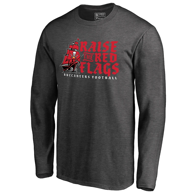 Men's Heathered Gray Tampa Bay Buccaneers Hometown Collection Long Sleeve T-Shirt