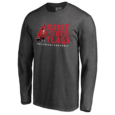 Men's Heathered Gray Tampa Bay Buccaneers Hometown Collection Long Sleeve T-Shirt
