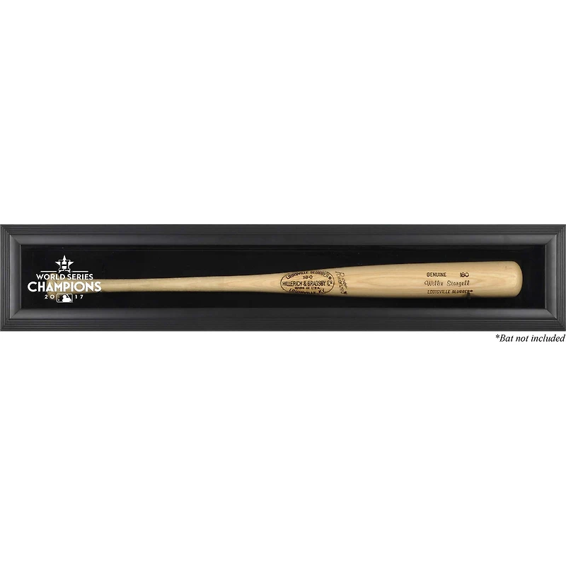 Houston Astros 2017 MLB World Series Champions Black Framed Wall-Mounted Logo Bat Display Case