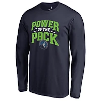 Men's Navy Minnesota Timberwolves Power of the Pack Hometown Collection Long Sleeve T-Shirt