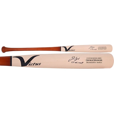 George Springer Houston Astros 2017 MLB World Series Champions Autographed Victus Game Model Bat with 2017 WS MVP Inscription