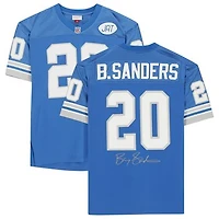 Barry Sanders Detroit Lions Autographed Blue Mitchell & Ness Authentic Jersey