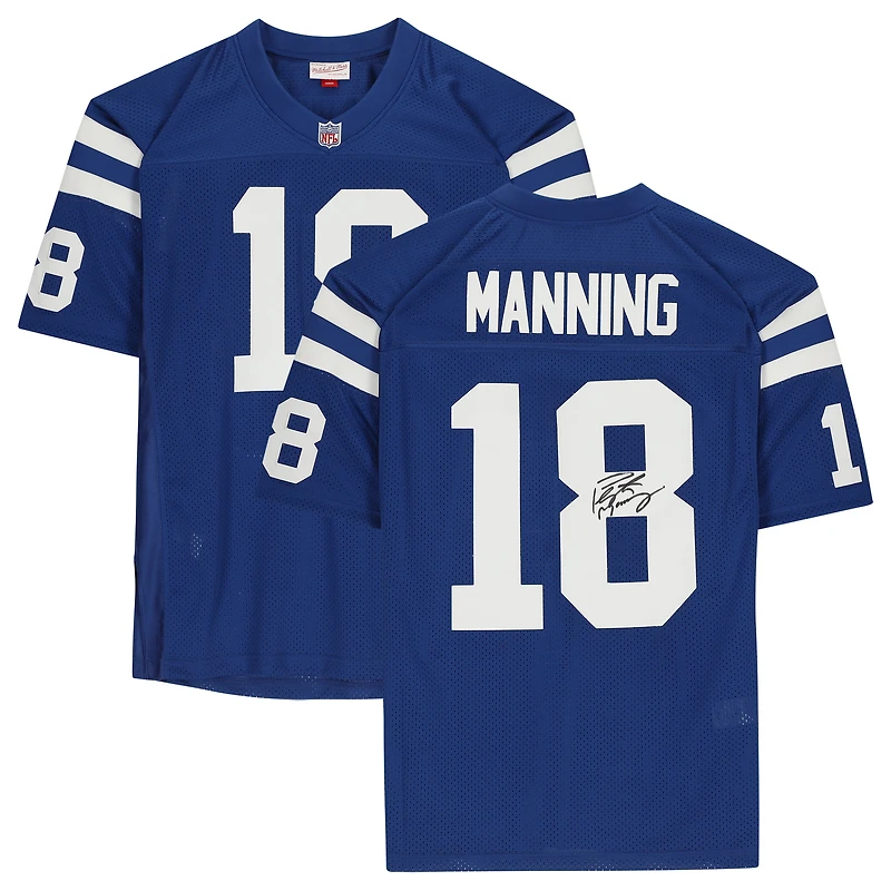 Peyton Manning Indianapolis Colts Autographed Mitchell & Ness Blue Authentic Jersey