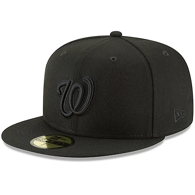 Men's New Era Black Washington Nationals Primary Logo Basic 59FIFTY Fitted Hat
