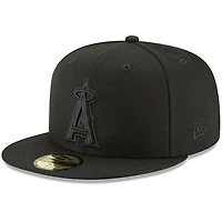 Men's New Era Black Los Angeles Angels Primary Logo Basic 59FIFTY Fitted Hat