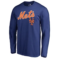 Men's Royal New York Mets Cooperstown Collection Wahconah Long Sleeve T-Shirt