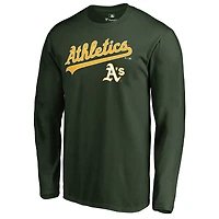 Men's Green Athletics Team Lockup Long Sleeve T-Shirt