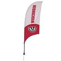 Wisconsin Badgers 7.5' Two-Tone Razor Feather Stake Flag