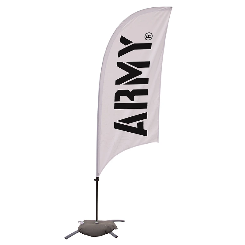 Army Black Knights 7.5' Razor Feather Stake Flag with Base
