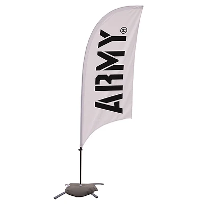 Army Black Knights 7.5' Razor Feather Stake Flag with Base